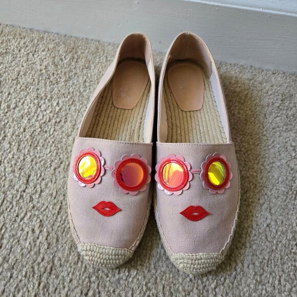 Kate Spade New York Grenada Glasses Espadrilles Size 8B - Picture 2 of 14